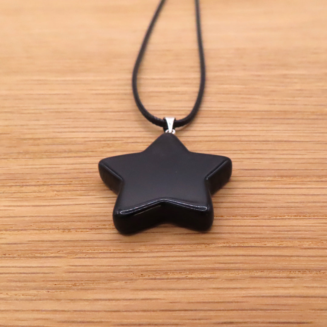 Black Obsidian Star Necklace