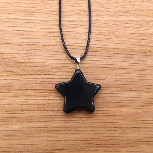 Black Obsidian Star Necklace