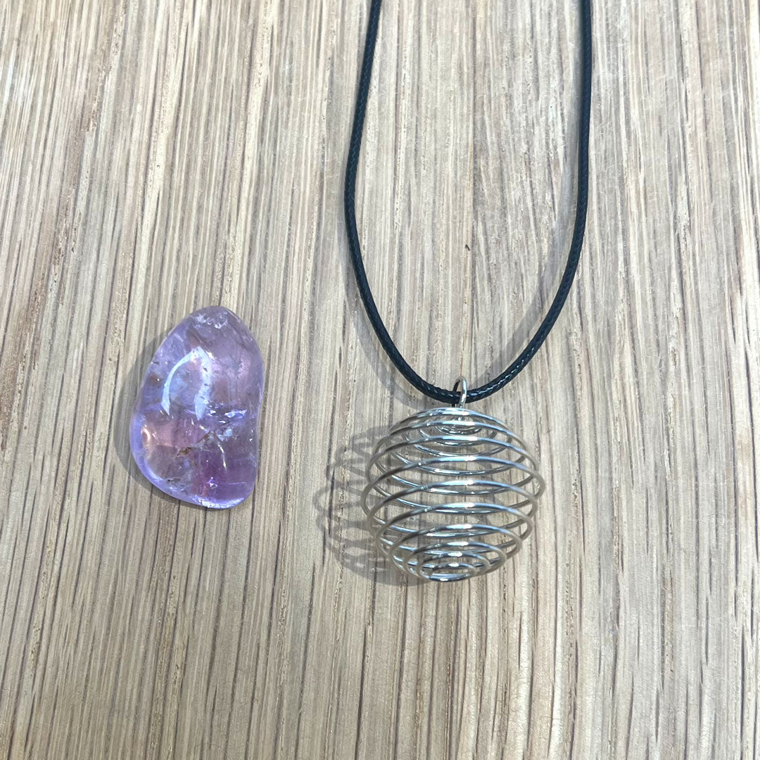 Wire Cage Necklaces for Tumble Stones