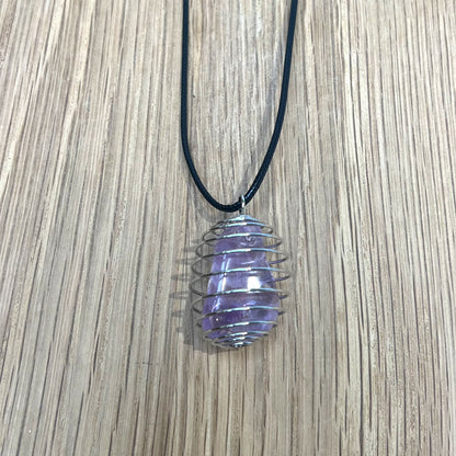 Wire Cage Necklaces for Tumble Stones