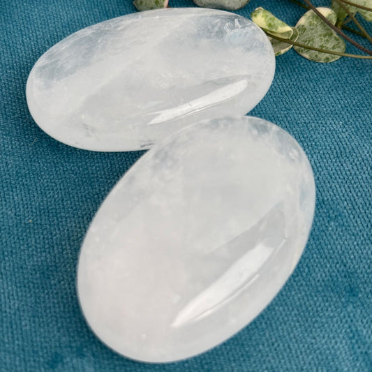 Clear Quartz Palm Stones