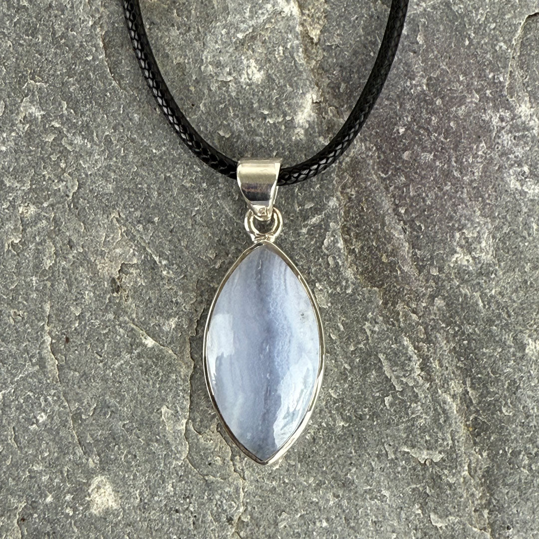 Blue Lace Agate set in Sterling Silver