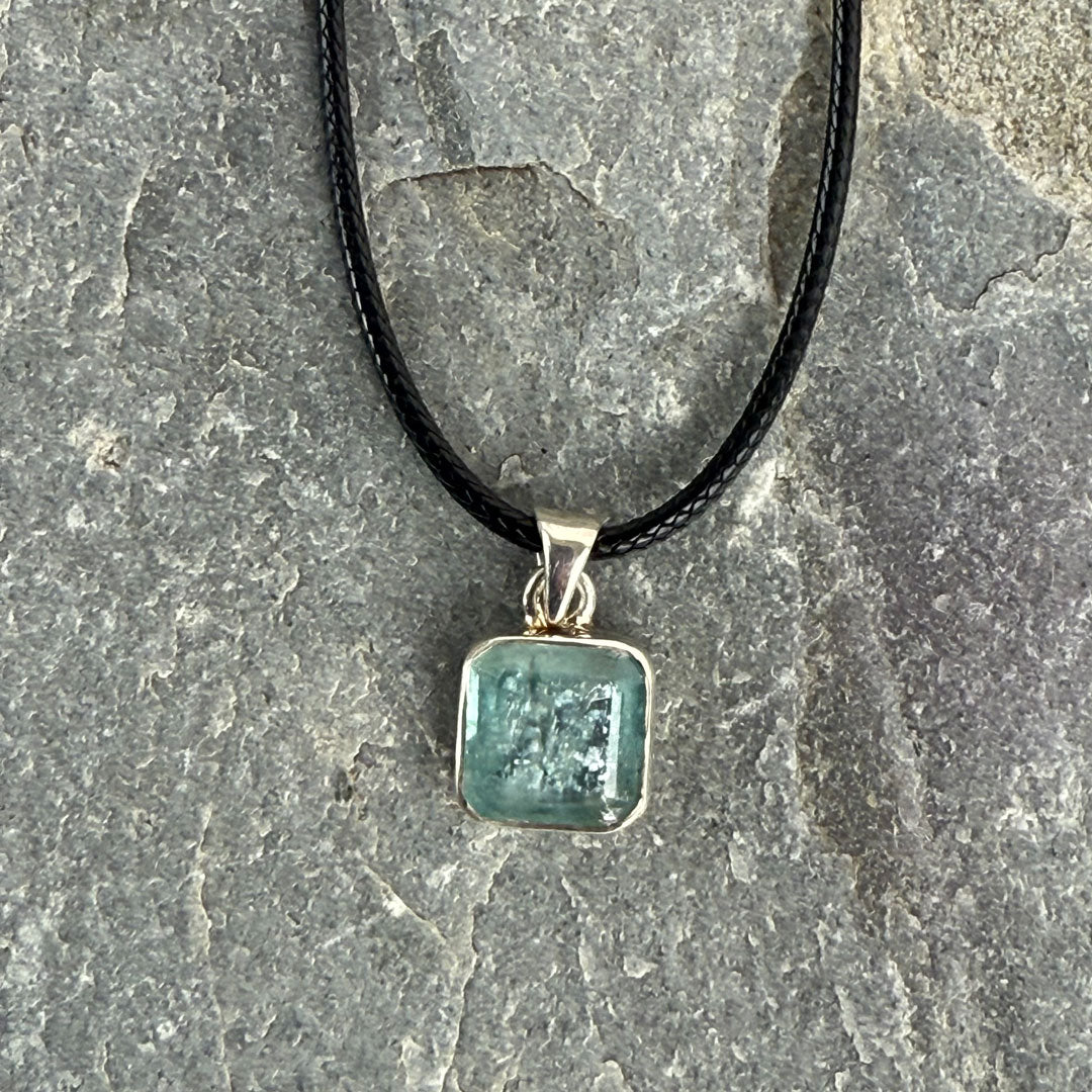 Kyanite Crystal Pendant set in Sterling Silver