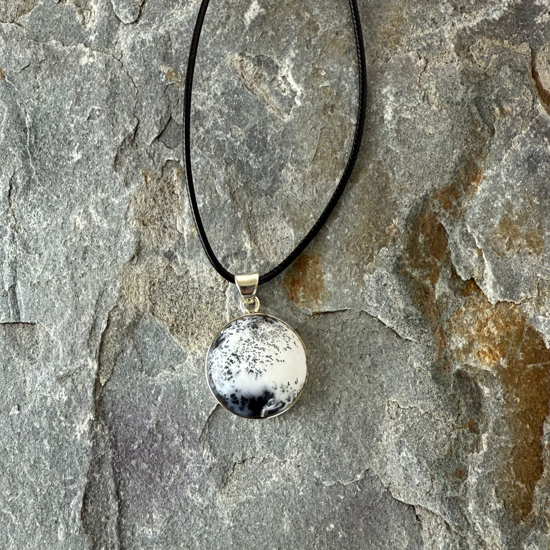 Dendrite Pendant set in Sterling Silver