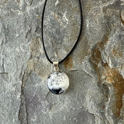 Dendrite Pendant set in Sterling Silver