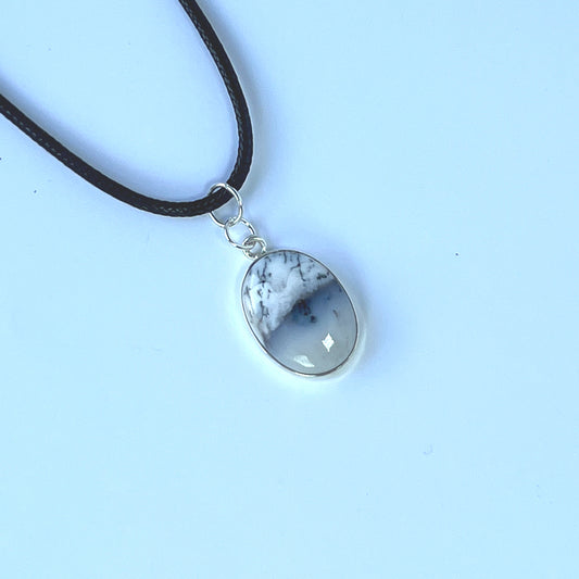 Sterling Silver Dendurite Pendant - small