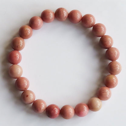 Rhodonite Bracelet 8mm Beads