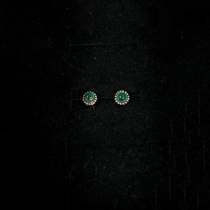 Mini Sterling Silver & Crystal Stud Earrings