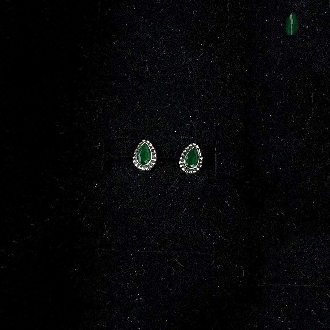 Mini Sterling Silver & Crystal Stud Earrings