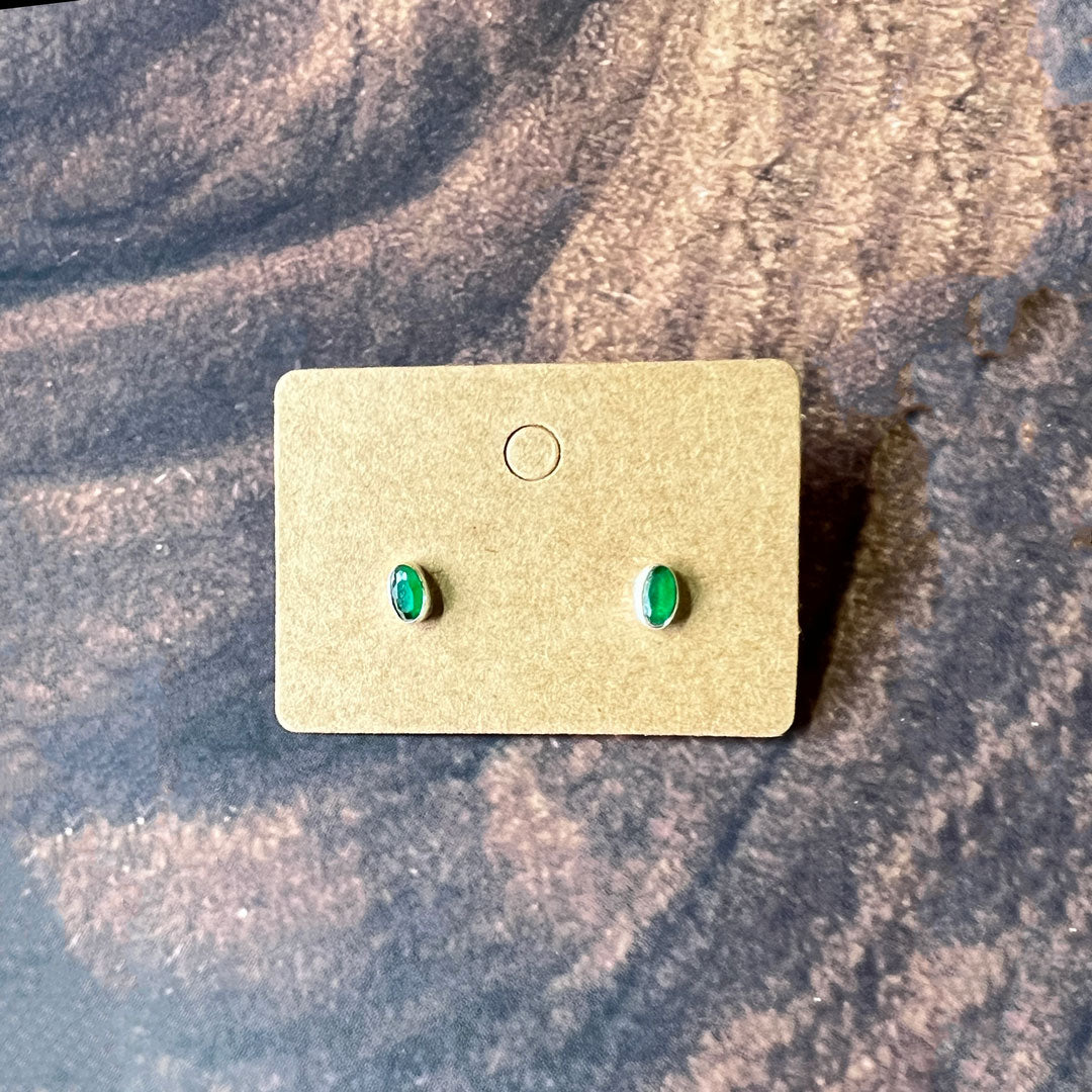 Mini Sterling Silver & Crystal Stud Earrings