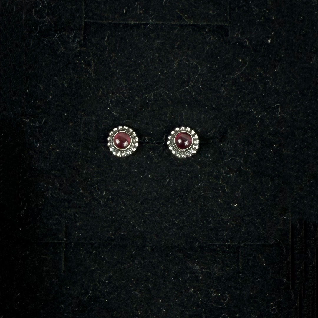 Mini Sterling Silver & Crystal Stud Earrings