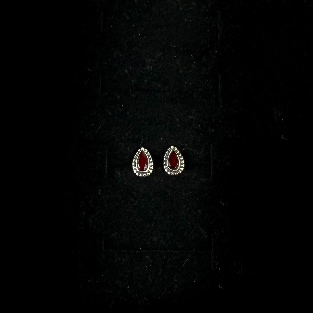 Mini Sterling Silver & Crystal Stud Earrings