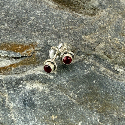 Mini Sterling Silver & Crystal Stud Earrings
