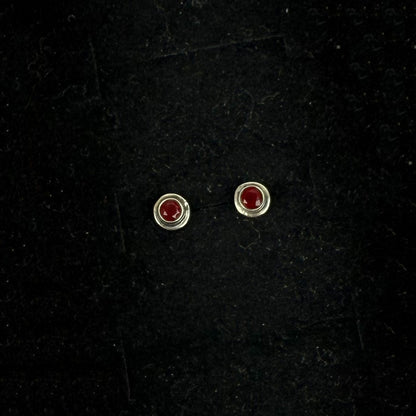 Mini Sterling Silver & Crystal Stud Earrings