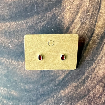 Mini Sterling Silver & Crystal Stud Earrings