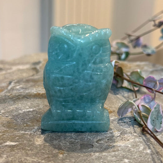 Green Aventurine Owl
