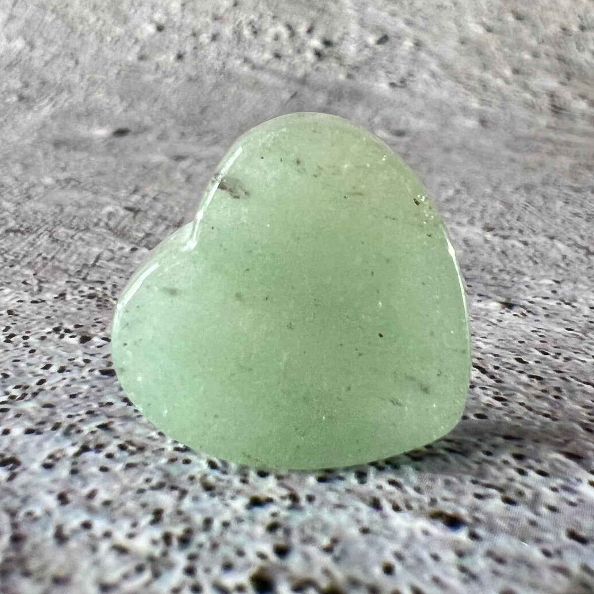 Green Aventurine Heart 2cm | The Wise Old Woman