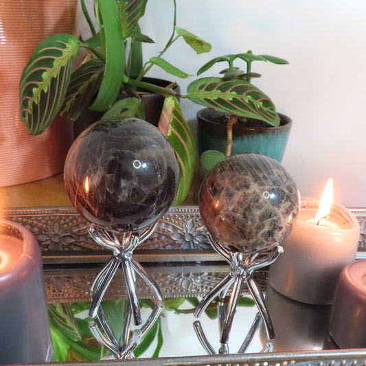 Grey Moonstone Spheres