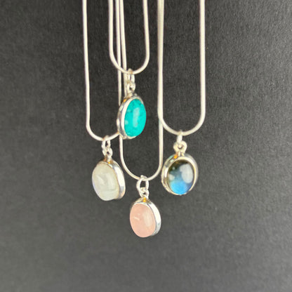 Medium Crystal Pendant Necklaces