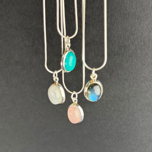 Medium Crystal Pendant Necklaces