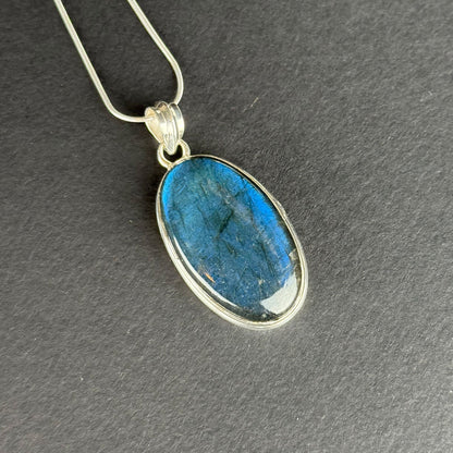 Handcrafted Sterling Silver Labradorite Pendant