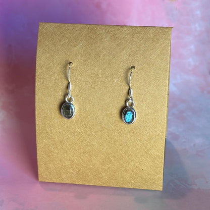 Radiant Sterling Silver Oval, Square & Teardrop Earrings