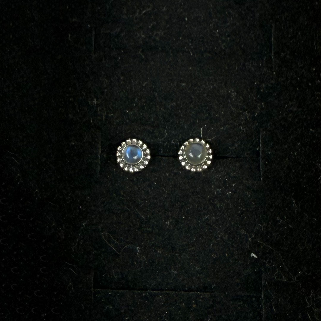 Mini Sterling Silver & Crystal Stud Earrings