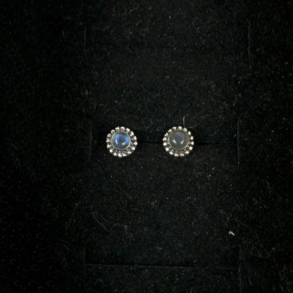 Mini Sterling Silver & Crystal Stud Earrings