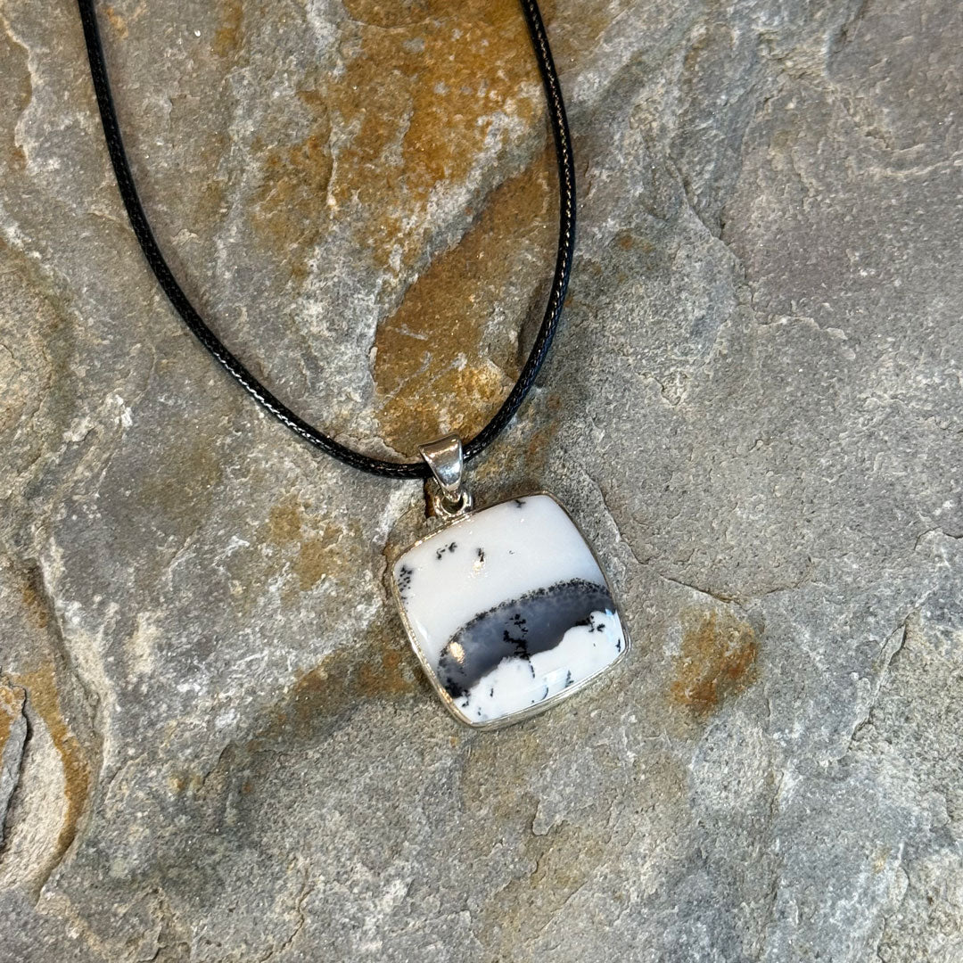 Dendrite Pendant set in Sterling Silver