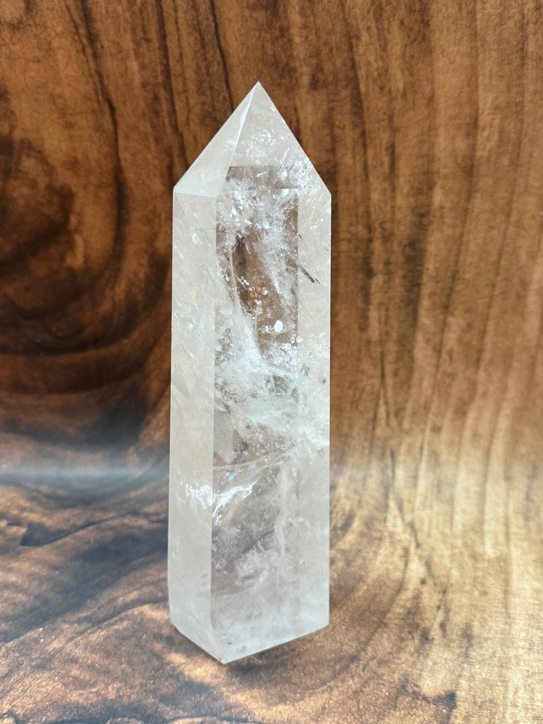 Clear Quartz Crystal Tower with Rainbow Inclusions - 1.15kg