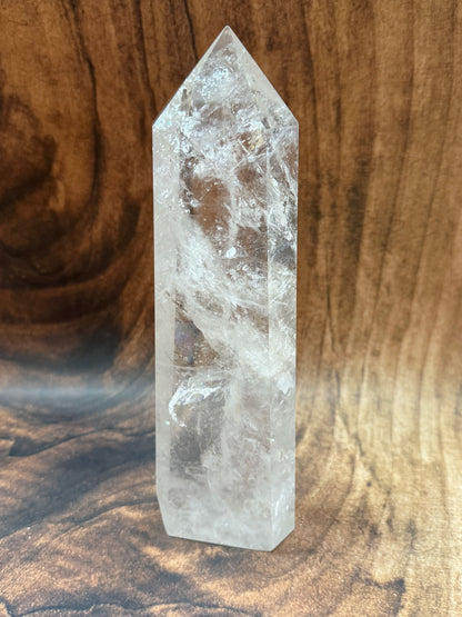 Clear Quartz Crystal Tower with Rainbow Inclusions - 1.15kg