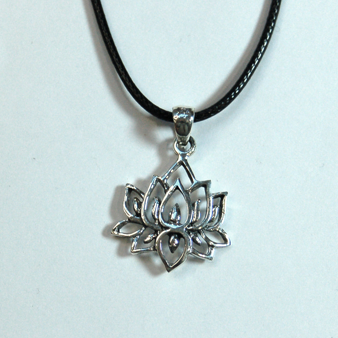 Sterling Silver Lotus Flower Pendant