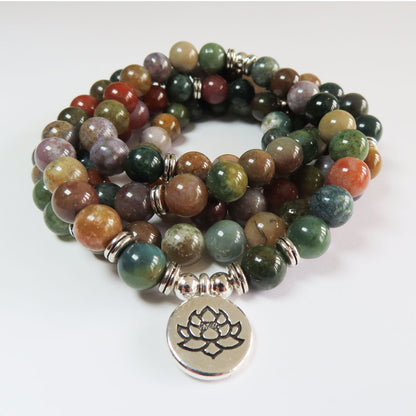 Indian Agate Mala Beads