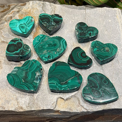 Malachite hearts