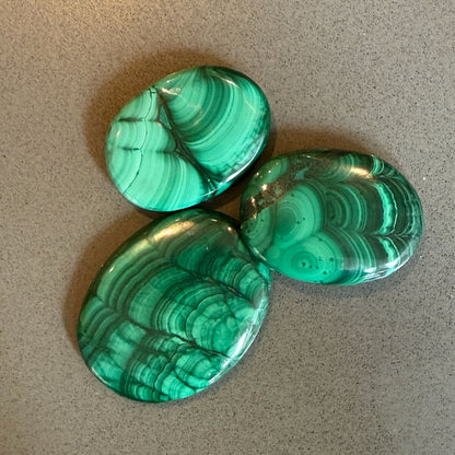 Malachite Palm Stones