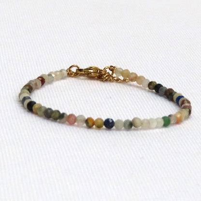 3mm Faceted Mixed Stone Crystal Bracelet