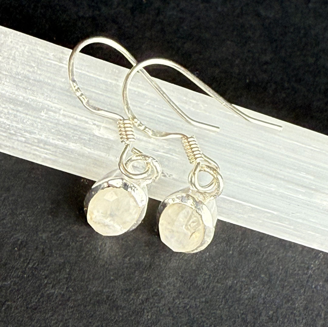 Sterling Silver Moonstone Drop Earrings