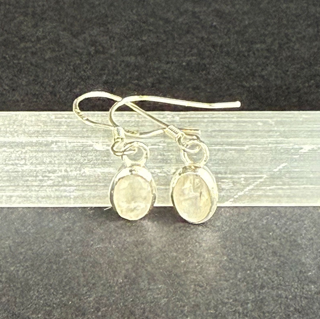 Sterling Silver Moonstone Drop Earrings