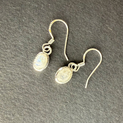 Sterling Silver Moonstone Drop Earrings