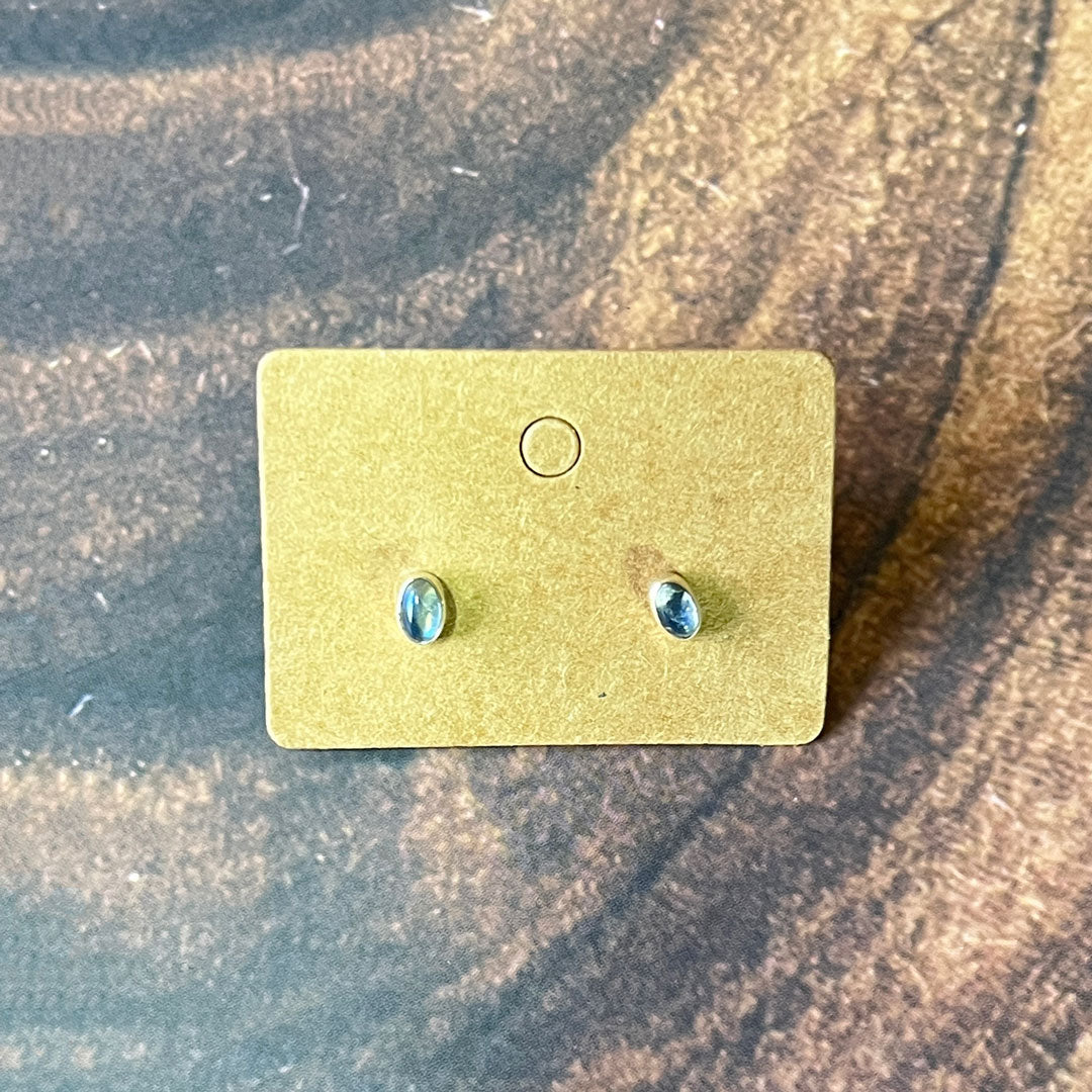 Mini Sterling Silver & Crystal Stud Earrings