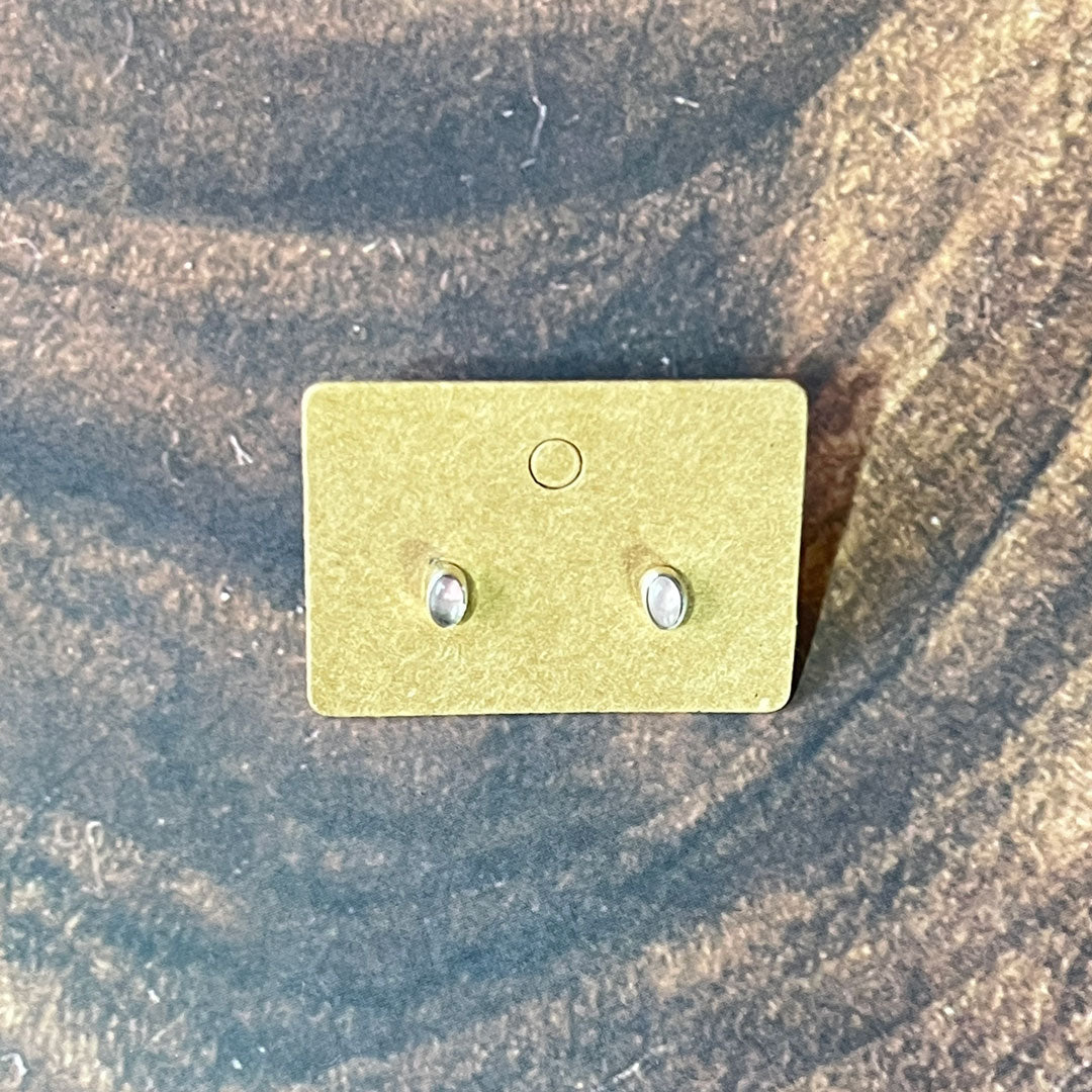 Mini Sterling Silver & Crystal Stud Earrings