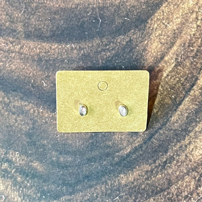 Mini Sterling Silver & Crystal Stud Earrings