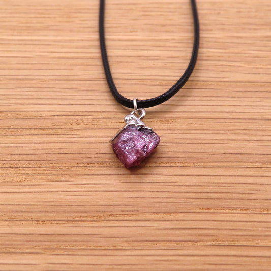 Raw Garnet Necklace