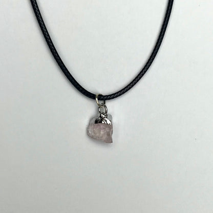 Raw Rose Quartz Necklace