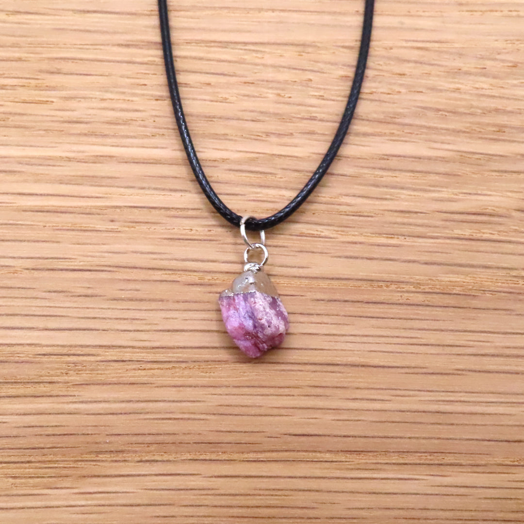 Raw Ruby Necklace