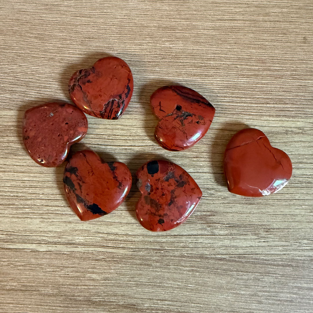 Red Jasper Mini Hearts