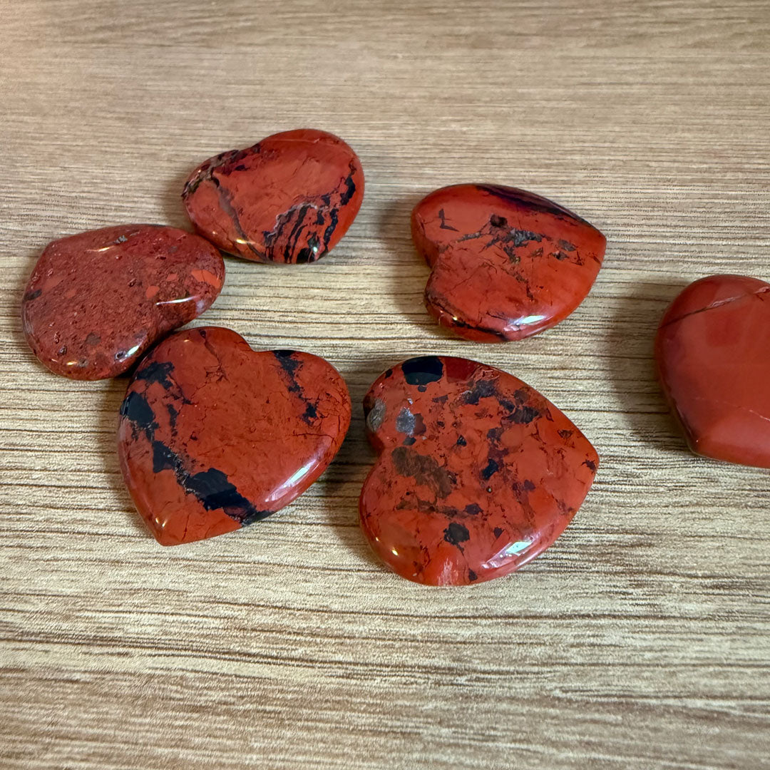 Red Jasper Mini Hearts