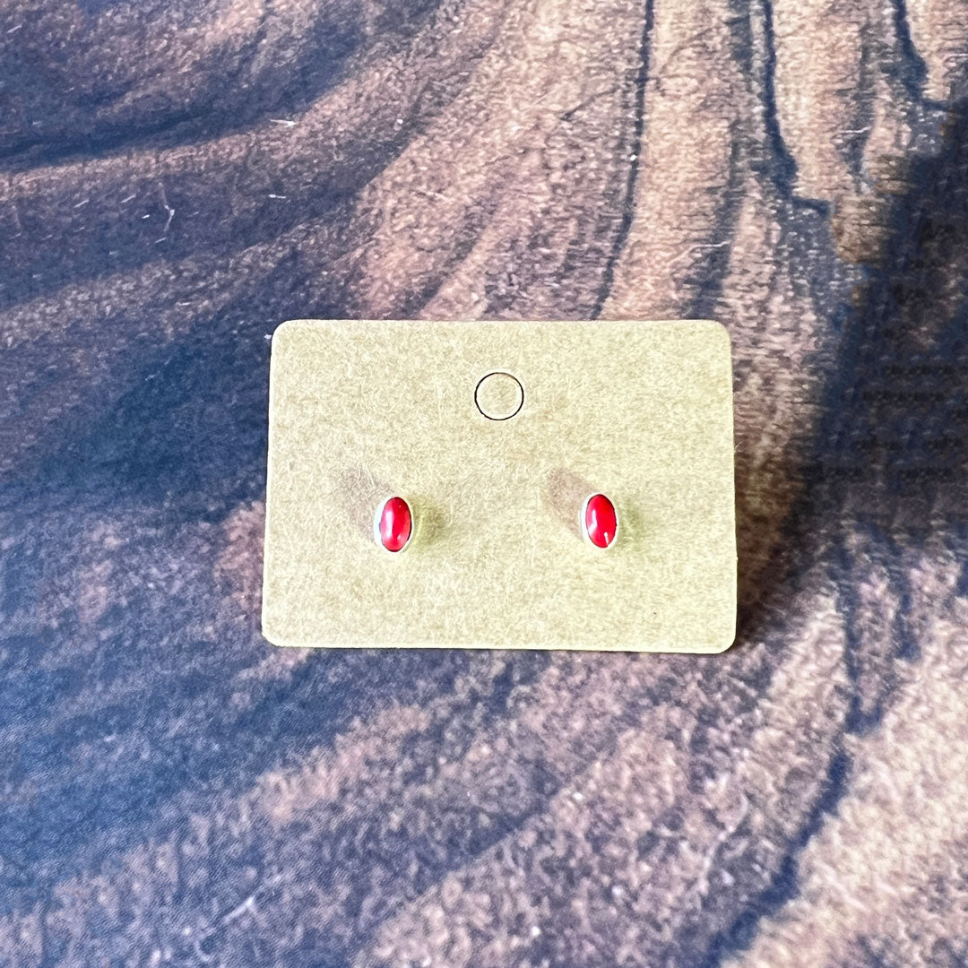 Mini Sterling Silver & Crystal Stud Earrings