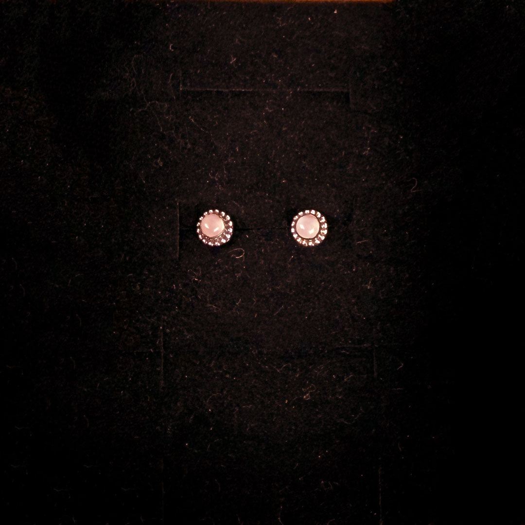 Mini Sterling Silver & Crystal Stud Earrings