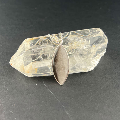 Silver Sheen Obsidian Pendant